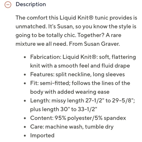 Susan Graver Modern Essentials Regular Liquid
Knit Tunic - Picture 2 of 7